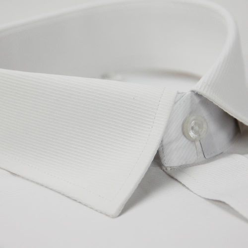 【金安德森】白色細斜紋窄版長袖襯衫