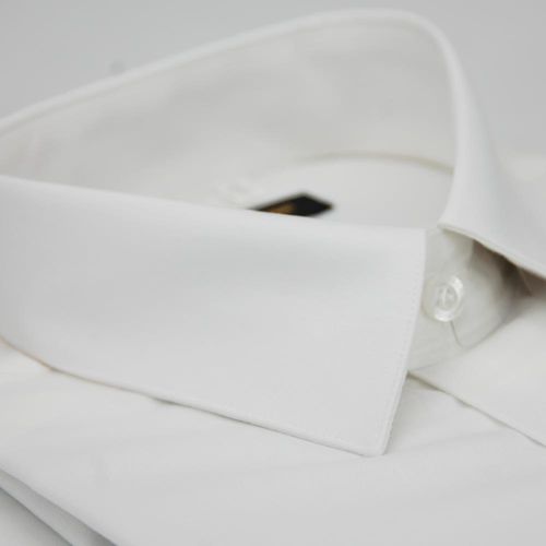 【金安德森】白色壓光窄版長袖襯衫