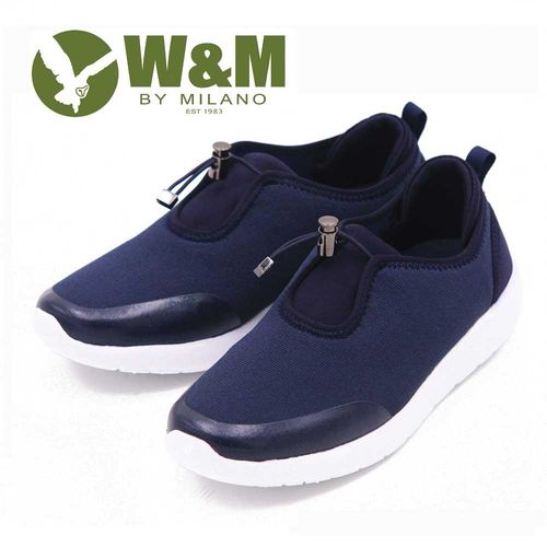 W&M MODARE 素色萊卡布束帶運動鞋 女鞋-藍(另有黑/粉/灰)