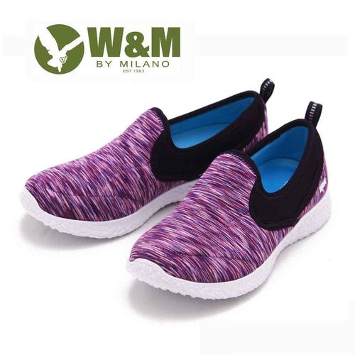 W&M MODARE 飛線條紋舒適瑜珈鞋墊女鞋-紫(另有黑)