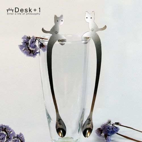 【Desk+1】貓攪攪拌匙 - 長短腳之戀四入組