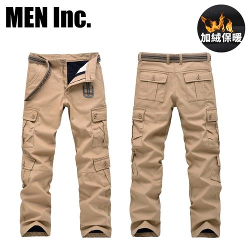 Men Inc.「強悍」加絨軍規耐磨工作褲-卡其