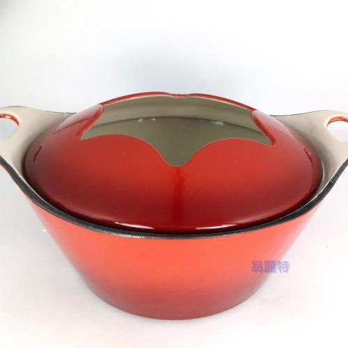易麗特歐式琺瑯鑄鐵湯鍋(紅)