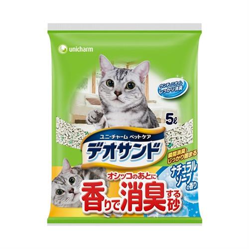 日本Unicharm消臭大師 尿尿後消臭貓砂-肥皂香 (5Lx4包)