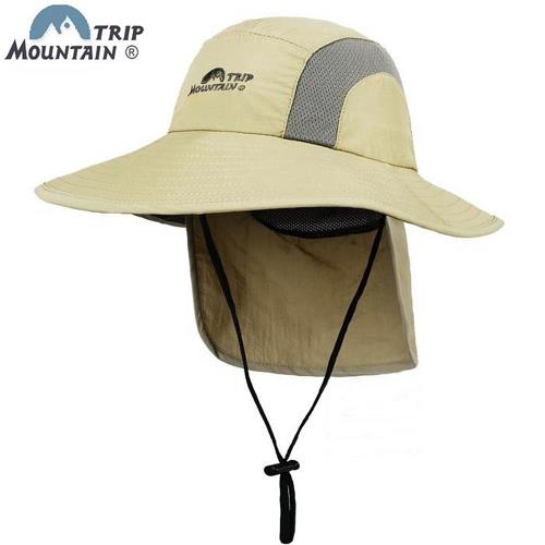 山之行MOUNTAIN TRIP透氣網布近360度遮陽防曬帽遮陽帽MC-243(雙重保護後頸:後簾+大帽簷)