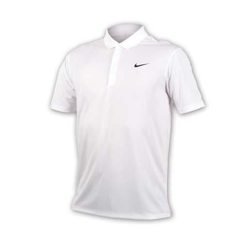 【NIKE】GOLF 男快速排汗短袖針織衫-高爾夫球 POLO衫 立領 T恤 白黑