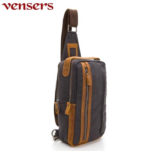 vensers 韓潮棉麻包系列胸包灰色C8058001