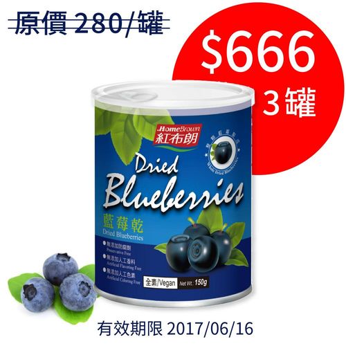 【紅布朗】藍莓乾(150g/罐) X 3入優惠組