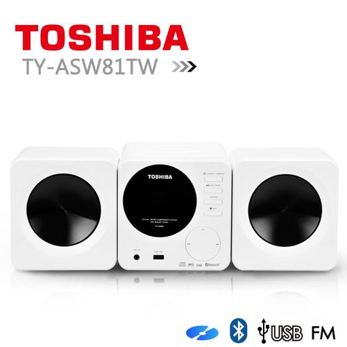 TOSHIBA日本東芝 CD/MP3/USB/藍芽組合音響 TY-ASW81TW