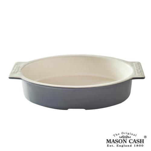 【MASON】BAKER LANE系列陶瓷橢圓把手烤盤33CM(淺灰)