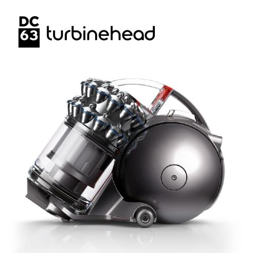 dyson戴森turbinerhead圓筒式吸塵器(銀藍色)DC63送 DC61手持式吸塵器(灰色)福利品