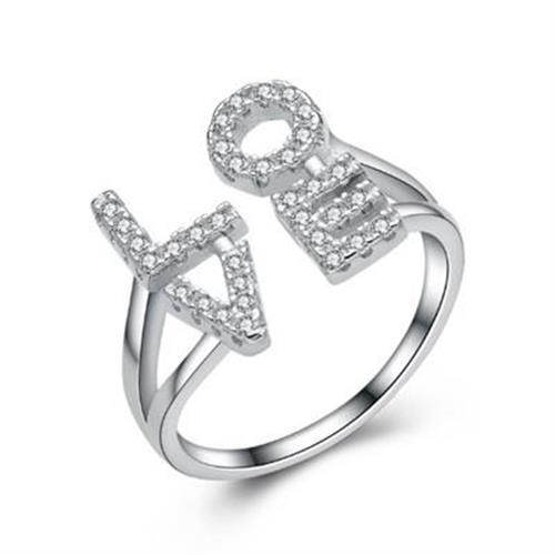【米蘭精品】925純銀戒指鑲鑽銀飾簡單優雅鑲鑽質感73an20