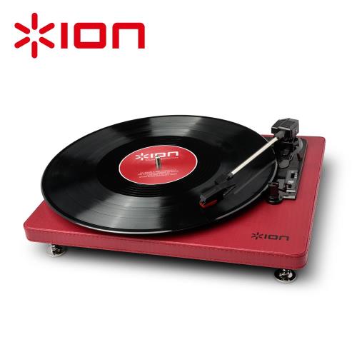 ION Audio Compact LP 摩登皮革黑膠唱機 - 經典黑