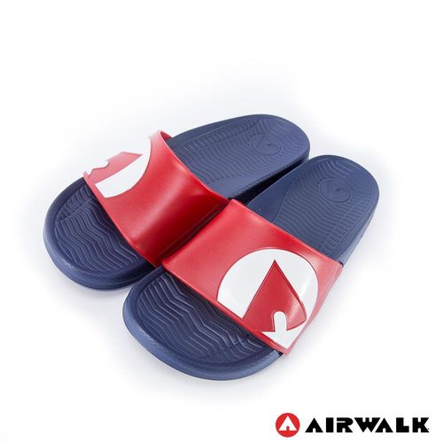  【美國 AIRWALK】輕盈舒適中性EVA休閒多功能室內外拖鞋 - 紅白