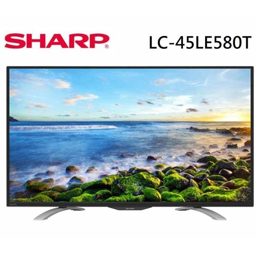 [結帳現省]SHARP夏普 FHD智慧聯網液晶電視 LC-45LE580T