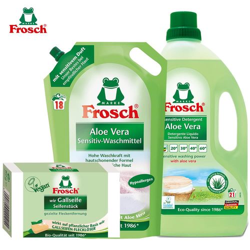 Frosch 德國天然溫和親膚洗衣精組1500ml+補充包1800ml