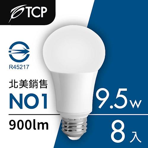 美國TCP 9.5W LED 節能省電燈泡-8入