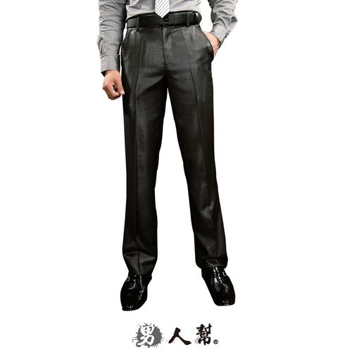 【男人幫】獨家經典熱賣黑色素面小直筒窄版西裝褲(K0414)
