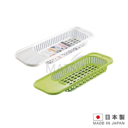 SANADA 日本進口多功能廚房水槽瀝水架(白/綠 顏色隨機) SAN-D5360