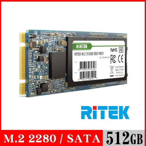 RITEK錸德 R801 512GB M2 2280/SATA-III SSD固態硬碟