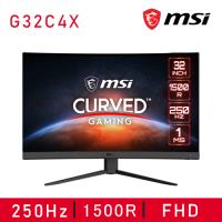 【微星】G32C4X 32型曲面電競螢幕顯示器 (1500R/250Hz/1ms/減藍光)