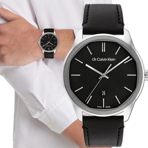 Calvin Klein 凱文克萊 CK 瑞士製八角設計手錶-42mm 25000062