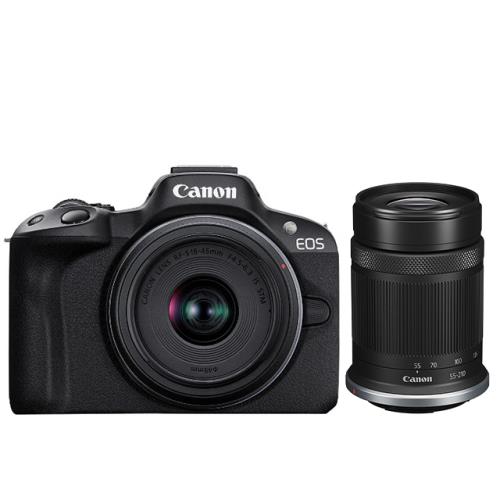 Canon EOS R50 無反光鏡數位相機 RF-S 18-45mm + RF-S 55-210mm 相機鏡頭 旅遊雙鏡組 公司貨