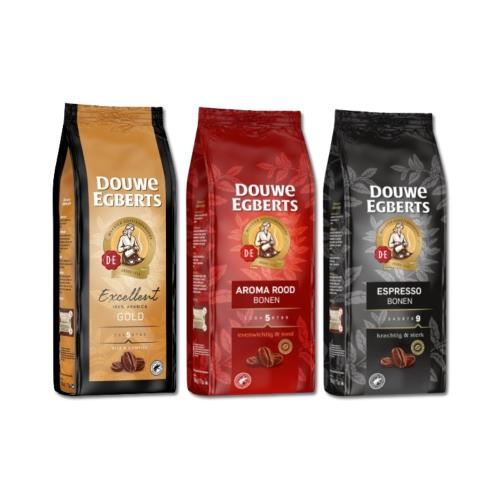 (即期良品出清)【DOUWE EGBERTS咖啡豆】DE咖啡豆500g/袋  3種口味任選 (極品香濃/經典香醇/義式濃縮)