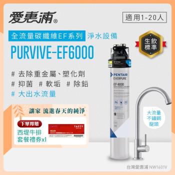 EVERPURE愛惠浦 櫥下型 PURVIVE-EF6000大流量不鏽鋼龍頭生飲淨水器