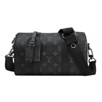 Louis Vuitton LV M45936 CITY KEEPALL 經典Monogram斜背波士頓包