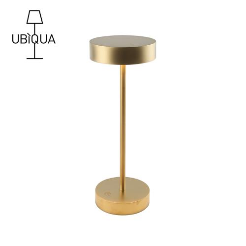 義大利UBIQUA Standy 輕奢工業風USB充電式檯燈(大款)-香檳金