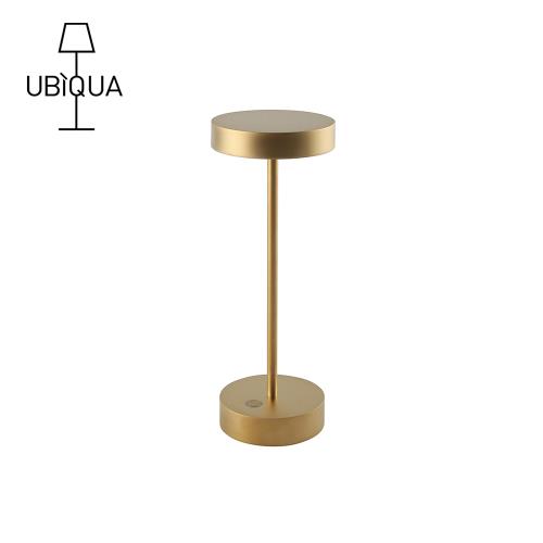義大利UBIQUA Standy 輕奢工業風USB充電式檯燈(小款)-香檳金