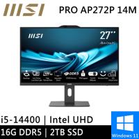 微星 PRO AP272P 14M-632TW-SP4 27型(i5-14400/8G+8G/2TB PCIE/W11)特仕版