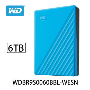 WD威騰 My Passport 6TB 2.5吋 外接硬碟(藍色) WDBR9S0060BBL-WESN