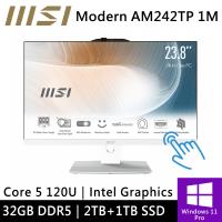 微星 Modern AM242TP 1M-1211TW-SP7 24型 白(Intel Core 5 /32G/2TB+1TB/十點觸控)特仕機