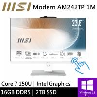微星 Modern AM242TP 1M-1061TW-SP3 24型 白(Intel Core 7/16G/2TB/W11P/十點觸控)特仕機