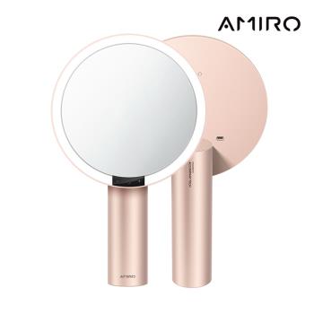 【AMIRO】 Oath自動感光LED化妝鏡-綺夢花園禮盒-薄霧粉/美妝鏡/化妝鏡/LED鏡/智能觸控化妝鏡/環形補光化妝鏡/補妝鏡/發光鏡/禮物