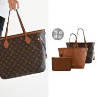 Louis Vuitton LV M12061 Neverfull Inside Out MM 雙面款子母購物包.咖