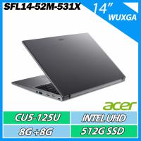 ACER 宏碁 Swift Lite SFL14-52M-531X (CU5-12U/8G+8G/512GB/WIN11)14吋 AI文書效能筆電