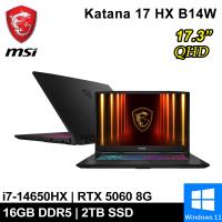 微星 Katana 17 HX B14WFK-203TW-SP3 17吋 黑(i7-14650HX/16G/2T/RTX5060/W11)特仕筆電