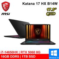 微星 Katana 17 HX B14WFK-203TW 17吋 黑(i7-14650HX/16G/1TB PCIE/RTX5060 8G/W11)