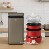 日立19公升變頻清淨除濕機 RD-380VC(極光鈦)+鍋寶多功能料理鍋秒殺快閃組