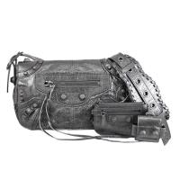 BALENCIAGA 719082 Le Cagole XS 肩背/斜背包.銀灰-附耳機套+零錢包