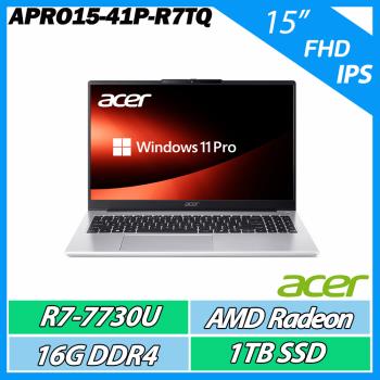 ACER Aspire Pro APRO15-41P-R7TQ R7-7730U/16G/1TB/15吋 IPS FHD