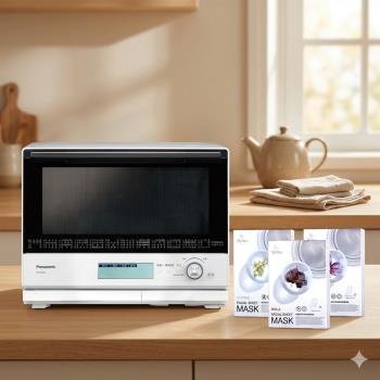 Panasonic 國際牌 30L旋鈕平台式變頻蒸烘烤微波爐 NN-BS807+ DeMon NB 縮時氣墊面膜x20盒組-