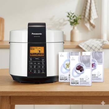 Panasonic國際牌5L微電腦壓力鍋 SR-PG501+DeMon NB 超肌能縮時氣墊面膜(3片/盒)x3盒