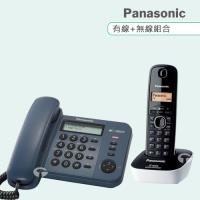 Panasonic 松下國際牌數位子母機電話組合 KX-TS580+KX-TG3411 (文青藍+皎潔白)
