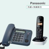 Panasonic 松下國際牌數位子母機電話組合 KX-TS580+KX-TG1611 (文青藍+純淨白)