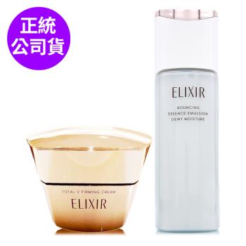 SHISEIDO資生堂 怡麗絲爾膠原緊V澎潤霜50g + 怡麗絲爾膠原彈潤修護精華乳130ml (II)(禮盒包裝) - 正統公司貨
