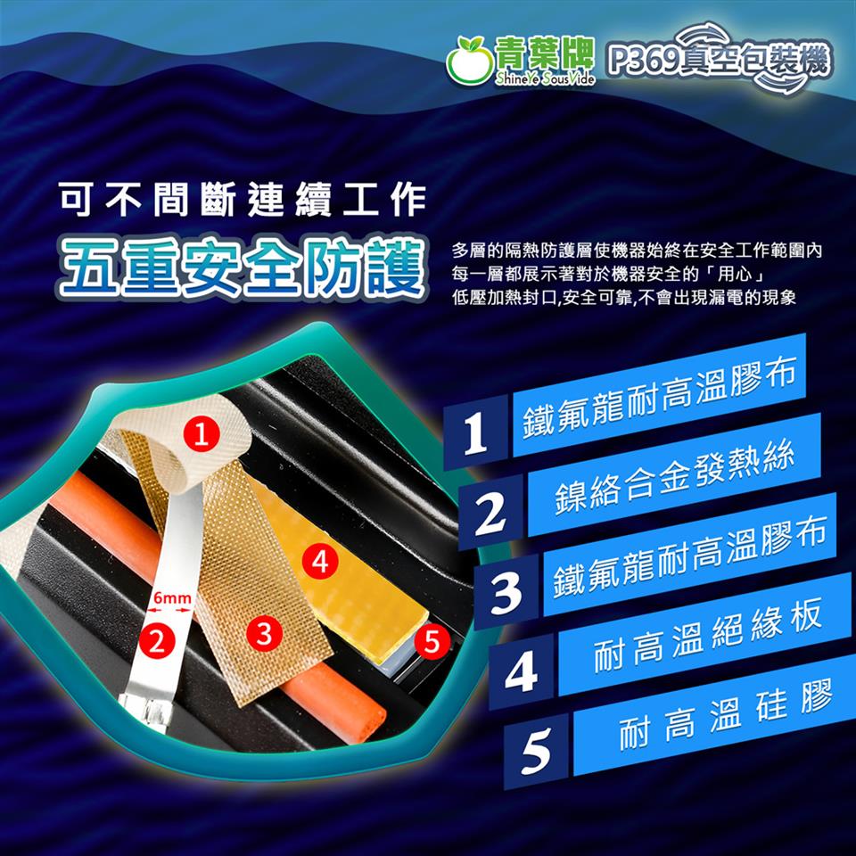 多層的隔熱防護層使機器始終在安全工作範圍內